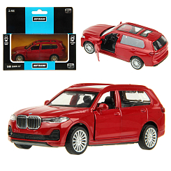 Машина металлическая 1:44 BMW X7 двери откр., цв. красн, инерция