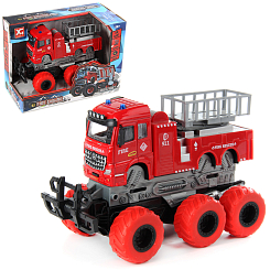 Машина металлическая MONSTER FIRE TRUCK: 6 колес, меняет форму, инерция