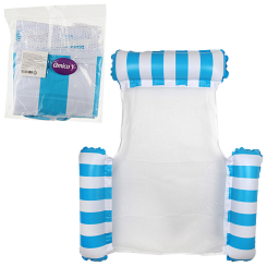 Надувной матрас  шезлонг 120х122см, голубой