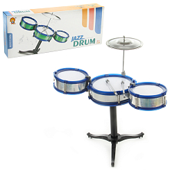 Барабанная установка (3 барабана: диам 11,5 см, 15,5 см) "Мерцание", в кор,, в ассорт.