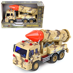 Машина спецтехника MILITARY DESERT MISSILE VEHICLE 1:16, со зв. и св., фрикц.