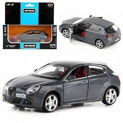 Машина металлическая  Alfa Romeo Giulietta 1:32, (13,5*6*5 см)  звук/свет,двери откр.,инерц