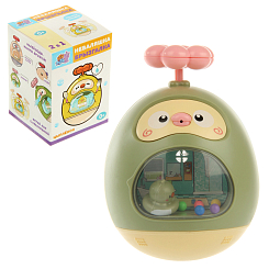 Развивающая игрушки 2-в-1 "Цыпленок" 9,5-9,5-13 см, зелен