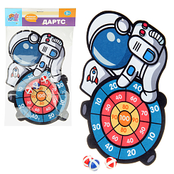 Дартс мягкий  "Космонавт" 45х32, пакет, 3 мячика