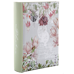 Фотоальбом 100ф 15X21см, бум.карм.с мемо, книжн.пер-т