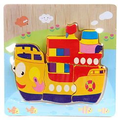 Деревянная игрушка Вкладка-пазл, в ассортименте, 14,5*14*5*0,5 см