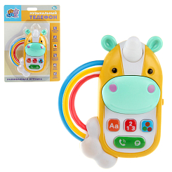 Развивающая игрушка телефон на бат. "Коровка"