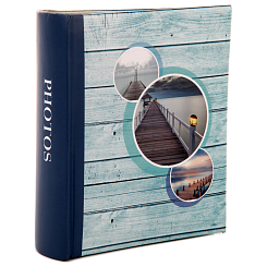 Фотоальбом 100ф 10X15см, бум.карм.с мемо, книжн. пер-т