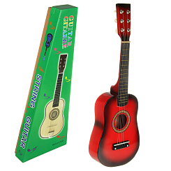 Гитара игрушечная детская 58 см, дерев. , в кор., в ассорт.