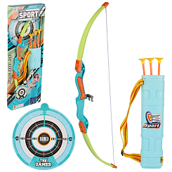 Набор лук со стрелами и мишенью (лук 57-12,5 см), кор.