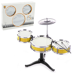 Барабанная установка (3 барабана: диам 11,5 см, 15,5 см) "Диско", в кор,, в ассорт.