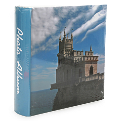 Фотоальбом 200ф 10X15см, бум.карм.с мемо, книжн. пер-т