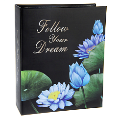 Фотоальбом 304ф 10X15см, ПП карм., 2ф на стр, черные страницы