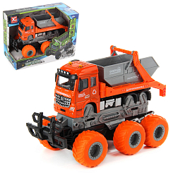 Машина металлическая MONSTER SWEEPER TRUCK: 6 колес, меняет форму, инерция