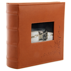 Фотоальбом 300ф 10X15см, бум.карм.с мемо, книжн. пер-т, 2ф на стр.