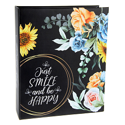 Фотоальбом 200ф 10X15см, ПП карм., черные страницы