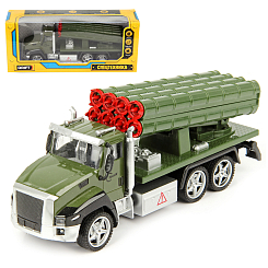 Машина спецтехника MISSILE CARRIER 1:36, метал. кабина, инерц.