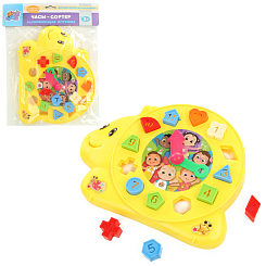 Развивающая игрушка часы-сортер "Улитка", в пакете