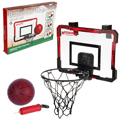 Н-р для игры в баскетбол (со счет. очков: кольцо, сетка, мяч, насос) на бат, в  кор.