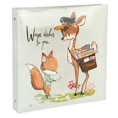 Фотоальбом 500ф 10X15см, ПП карм, пер-т 3-кольца