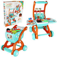 Игровой набор "Тележка и кухня - 2 в 1"  с акс. 56*10*65