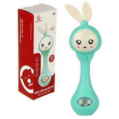 Игрушка-погремушка музыкал. "Зайка", зелен