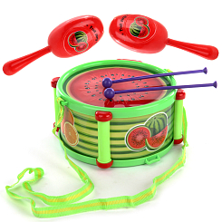 Барабан "Фрукты" в асс., диам.19см, пакет