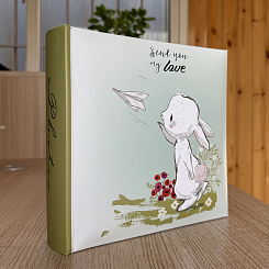 Фотоальбом 200ф 10X15см, бум.карм.с мемо, книжн. пер-т