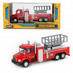 Машина спецтехника FIRE FIGHTER 1:48 со св. и зв., метал. кабина, инерц.