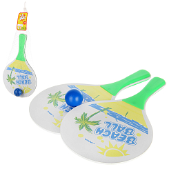 Набор для пляжного тенниса, 33-19-0,5 см, сетка.