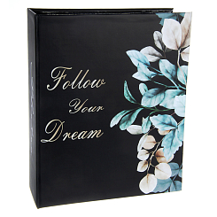 Фотоальбом 304ф 10X15см, ПП карм., 2ф на стр, черные страницы