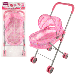 Коляска для кукол, мет., 36,5х65х10,5 см, пакет.