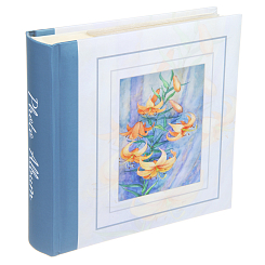 Фотоальбом 200ф 10X15см, бум.карм.с мемо, книжн. пер-т