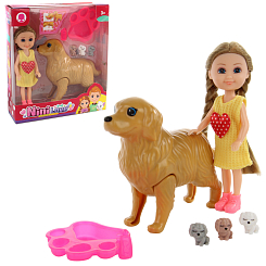 Кукла Нини "С маленькими друзьями", 15см