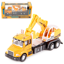 Машина спецтехника TIP-TRUCK 1:48 со св. и зв., метал. кабина, инерц.