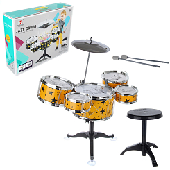 Барабанная установка (5 барабанов:диам 30 см и 13,5 см) , со светом, в кор.