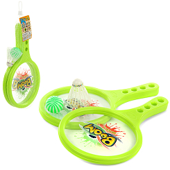 Н-р ракеток с воланч. и мячиком в сетке 32*18см