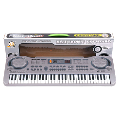 Синтезатор  электронный на бат. 61 клавиша,  с микроф,  54.5х17.5х5.5 см.