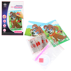 Алмазная мозаика "Пес-барбос", размер 10*15см