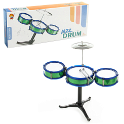 Барабанная установка (3 барабана: диам 11,5 см, 15,5 см) "Мерцание", в кор,, в ассорт.