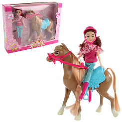Кукла "Наездница в розовом", 23 см