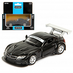 Машина металлическая 1:38 BMW Z4 GT3. Дв.Откр., цв.черн., инерц.