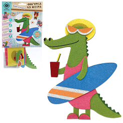 Сделай сам фигурку-аппликацию из фетра "Мадам Крокодила"