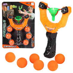 Набор рогатка и 6 мячиков (рогатка 20,5-14,8 см. мячик 3,5 см), кор.