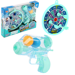 Дартс с пистолетом и дротиками,d/15см,кор.