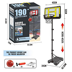 Н-р для баскетбола (стойка h- 157 см (высота кольца), вся стойка 190 см), кор.