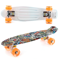 Скейтборд 55х15см, колеса PU в асс