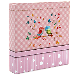 Фотоальбом 200ф 10X15cм, бум.карм.с мемо, клеевой пер-т