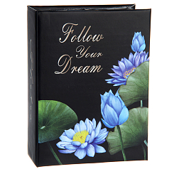 Фотоальбом 100ф 10X15см, ПП карм., черные страницы, черные страницы