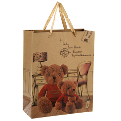 Подарочный пакет больш. 26x32x10см,крафт